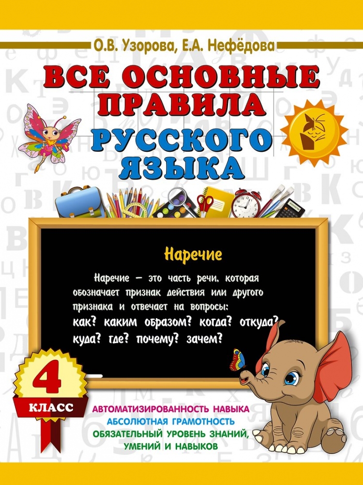 Все основные правила русского языка. 4 класс