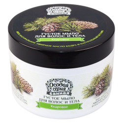 Густое мыло для волос и тела, кедровое, 500 мл