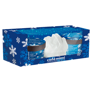 Подарочный набор Cafe Mimi "Ягодное рождество" + Мочалка для тела