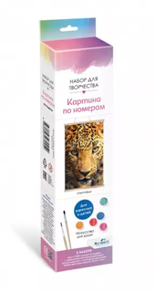 Картина для раскрашивания по номерам. ПАННО. Леопард. 30x50 см. Арт.07045 Картина для раскрашивания по номерам. ПАННО. Леопард. 30x50 см. Арт.07045