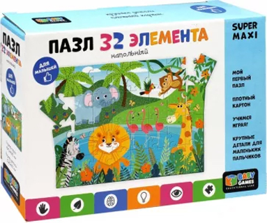 Baby Games. Пазл.32 напольный. Африка. Арт.06569 Baby Games. Пазл.32 напольный. Африка. Арт.06569