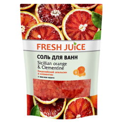 Соль для ванн "Fresh Juice", Сицилийский апельсин и клементин, 500 мл