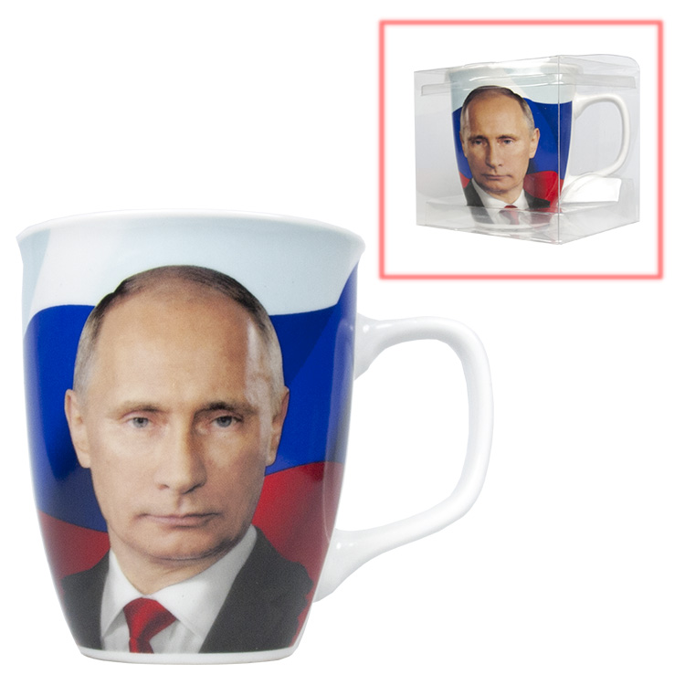 Кружка "Путин" - c российским флагом