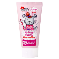 Зубная паста Pink Elefant "Шиншилла Мила" для детей от 3 - 6 лет, 50 мл