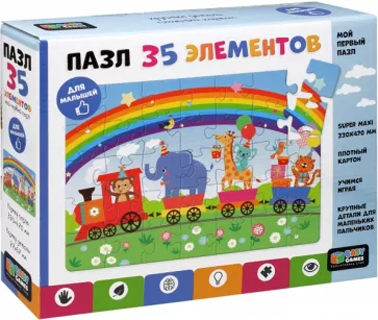 Baby Games. Пазл.35 гиг. Паровозик-радуга.06834 Baby Games. Пазл.35 гиг. Паровозик-радуга.06834