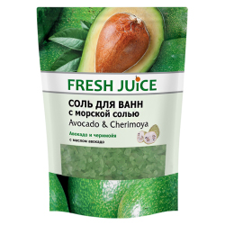 Соль для ванн "Fresh Juice", Авокадо и черимойя, 500 мл