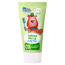 Зубная паста Pink Elefant "Бобер Тема" для детей от 3 - 6 лет, 50 мл
